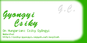 gyongyi csiky business card