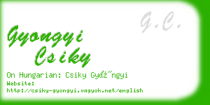 gyongyi csiky business card